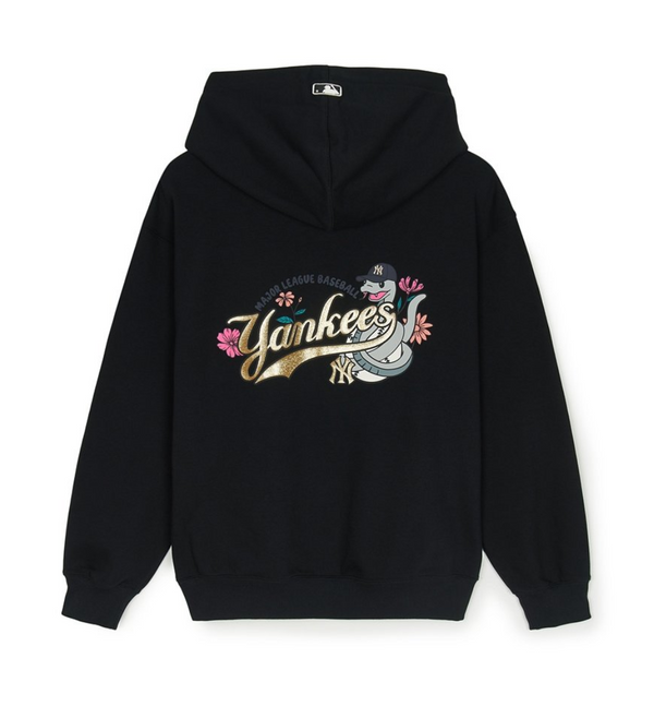 New Year Snake Overfit Hoodie Yankees Black