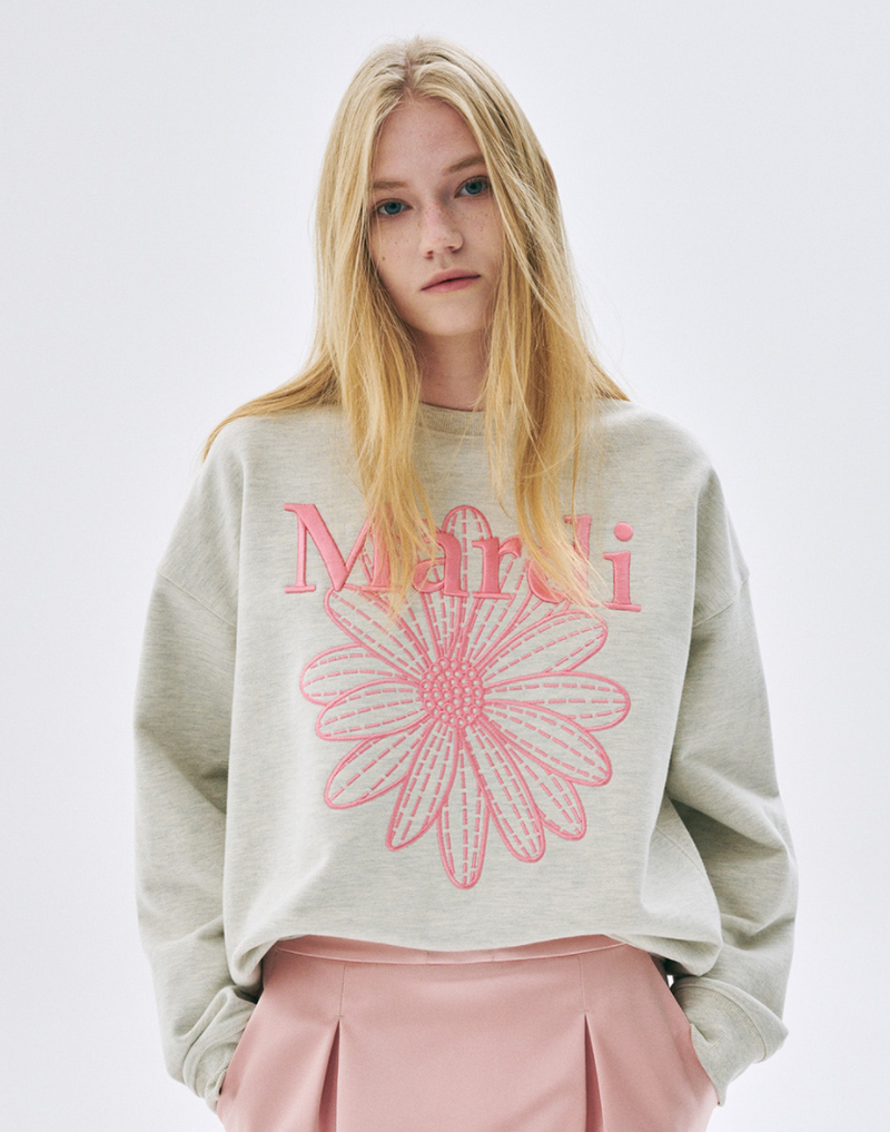 Sweatshirt Flowermardi Needlework Oatmeal Peony