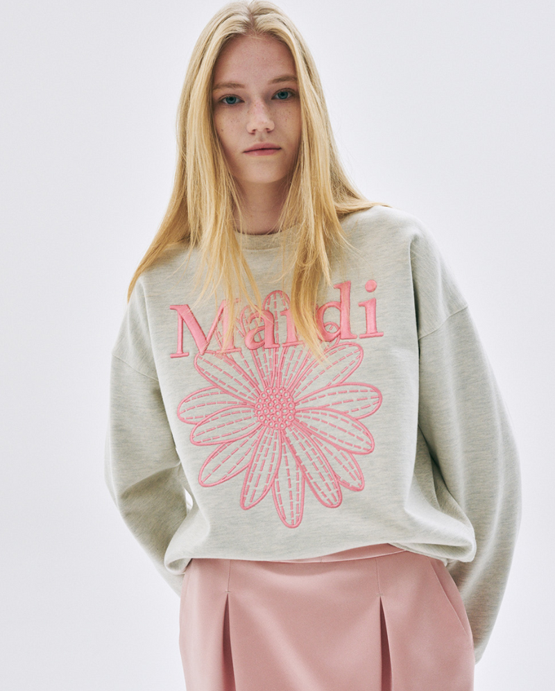 Sweatshirt Flowermardi Needlework Oatmeal Peony