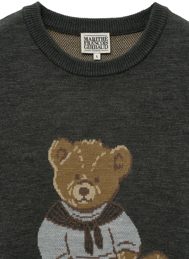 Doodle Bear Sweater Charcoal