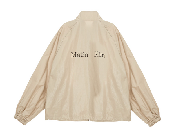 Matin Kim Logo Coating Jumper in Beige