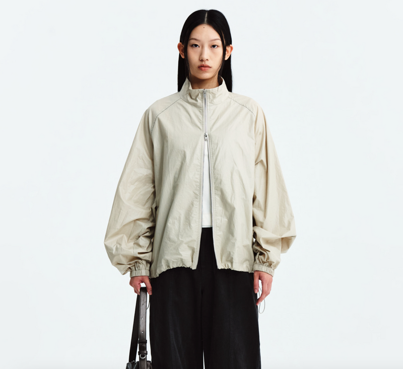 Matin Kim Logo Coating Jumper in Beige