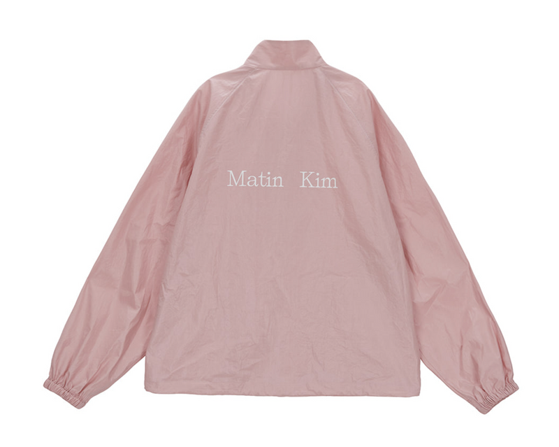 Matin Kim Logo Coating Jumper in Pink