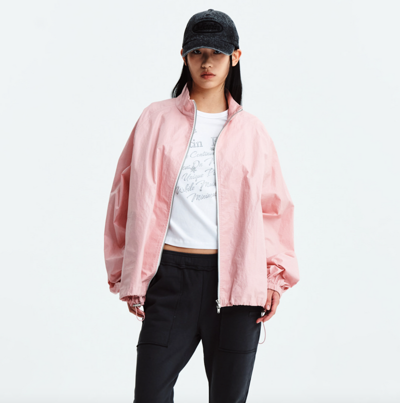 Matin Kim Logo Coating Jumper in Pink