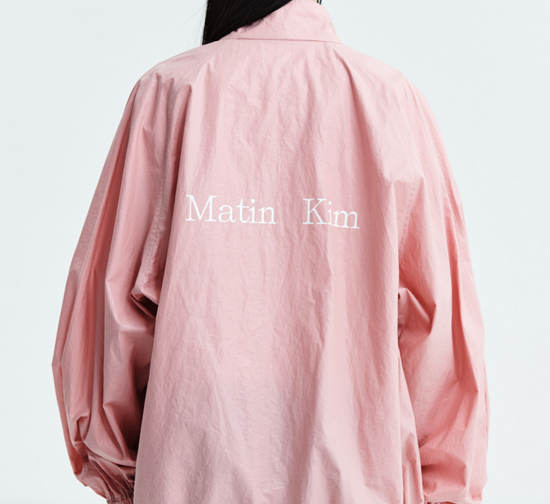 Matin Kim Logo Coating Jumper in Pink