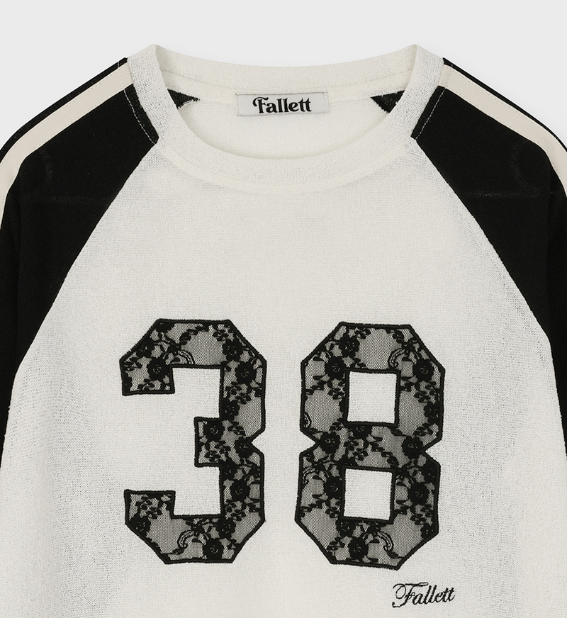 Contrast Raglan Long Sleeve Top White