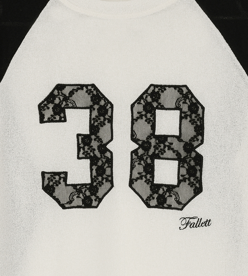 Contrast Raglan Long Sleeve Top White