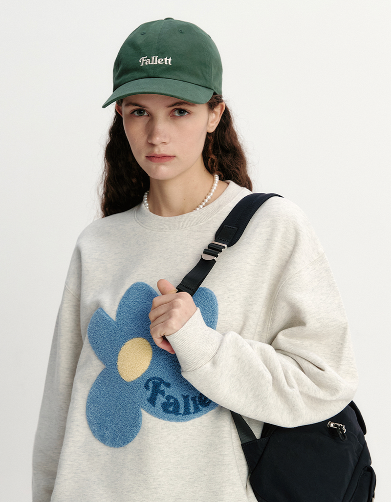 Boucle Flower Sweatshirt Oatmeal
