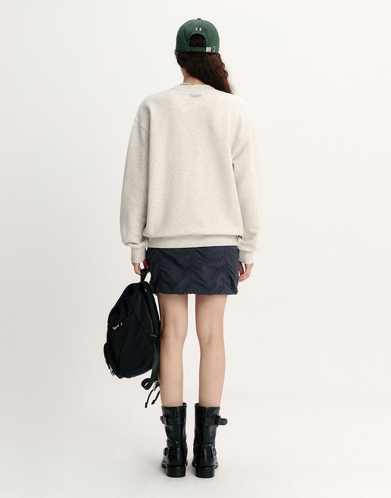 Boucle Flower Sweatshirt Oatmeal