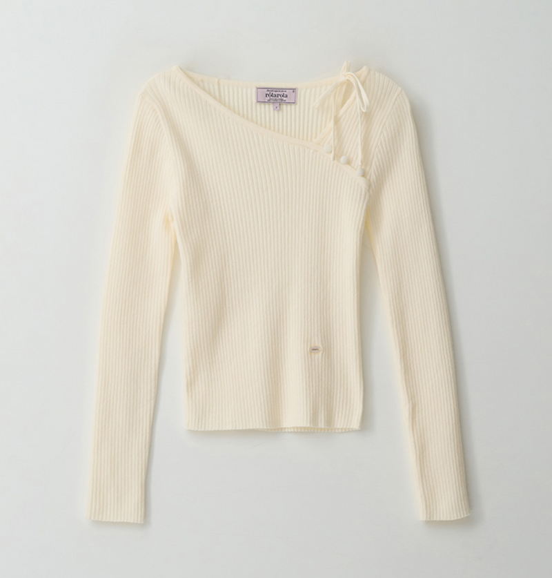 Cut Out Ribbon Knit Ivory
