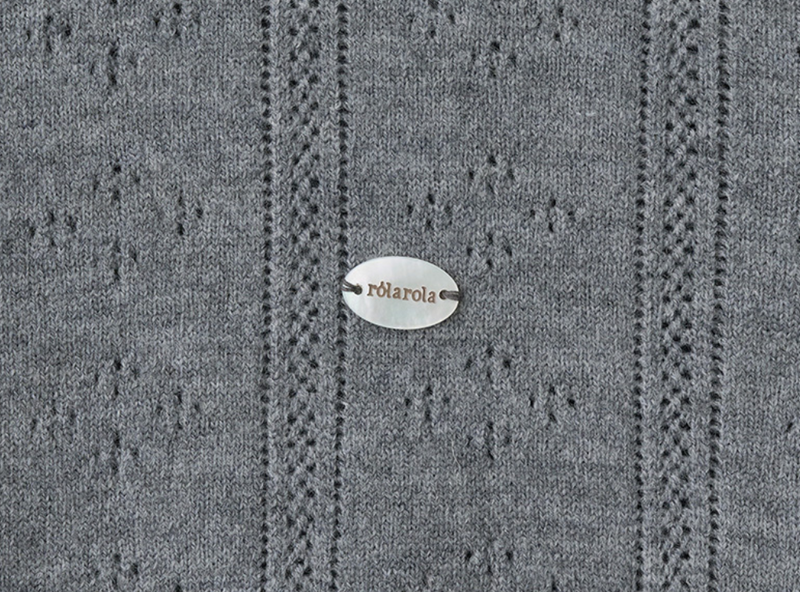 Round Skashi Knit Cardigan Grey