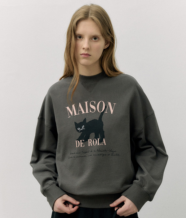 Rola Cat Sweatshirt Charcoal