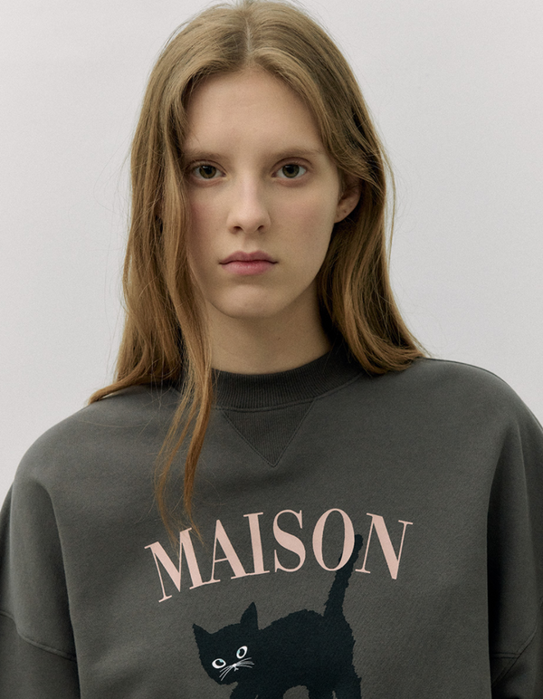 Rola Cat Sweatshirt Charcoal