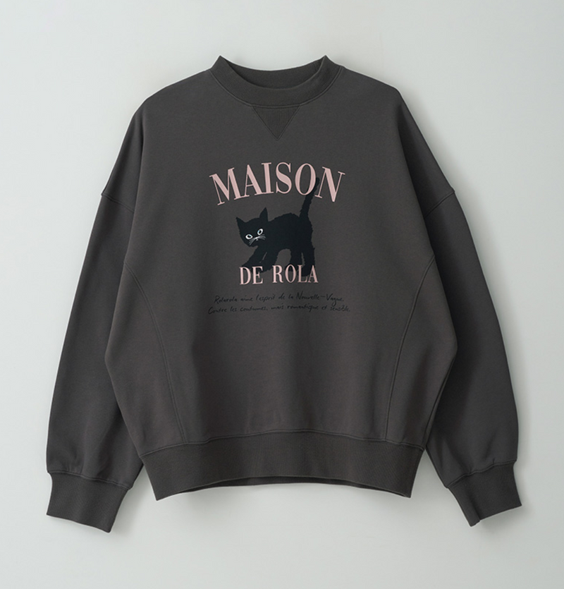Rola Cat Sweatshirt Charcoal