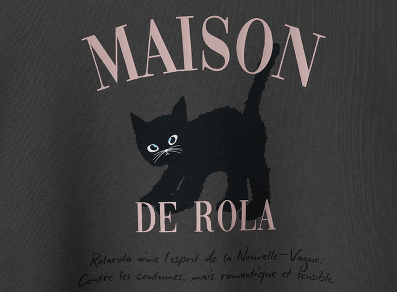 Rola Cat Sweatshirt Charcoal