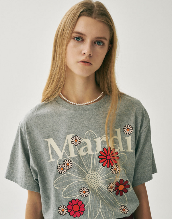 Tshirt Flowermardi Blossom Grey Ivory
