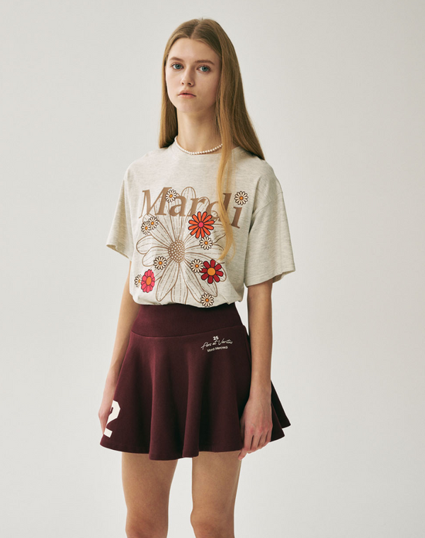 Tshirt Flowermardi Blossom Oatmeal Taupe
