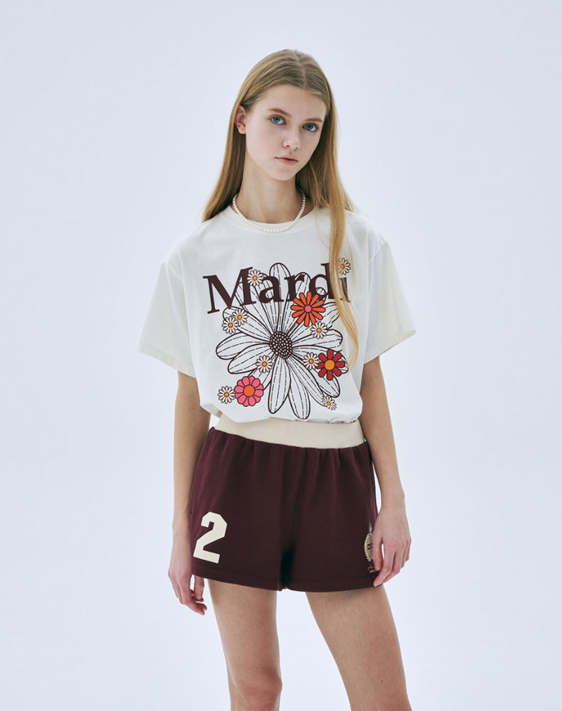 Tshirt Flowermardi Blossom Cream Burgundy