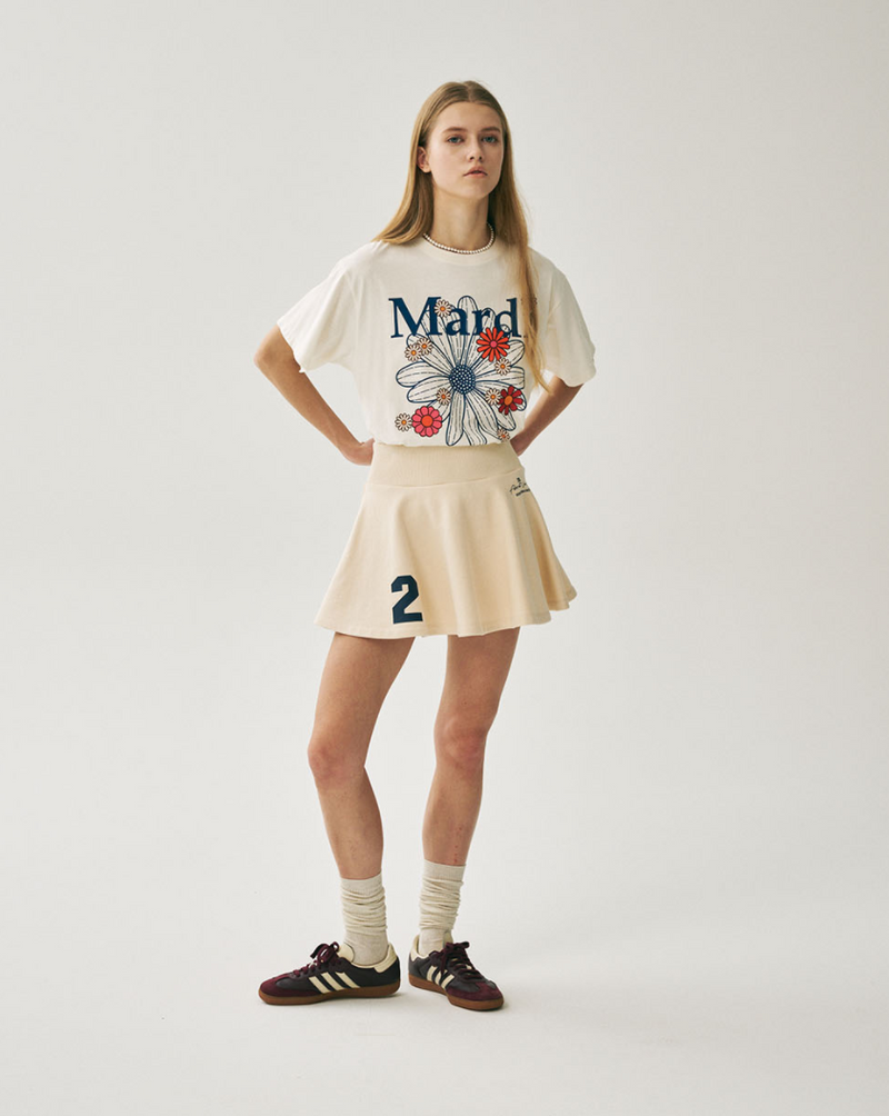 Tshirt Flowermardi Blossom Cream Vintage Blue