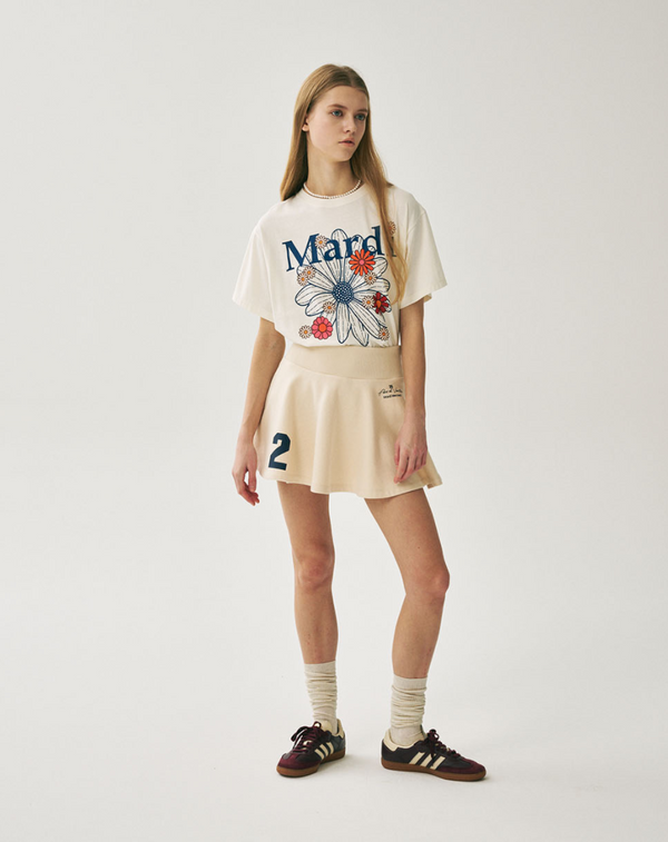 Tshirt Flowermardi Blossom Cream Vintage Blue