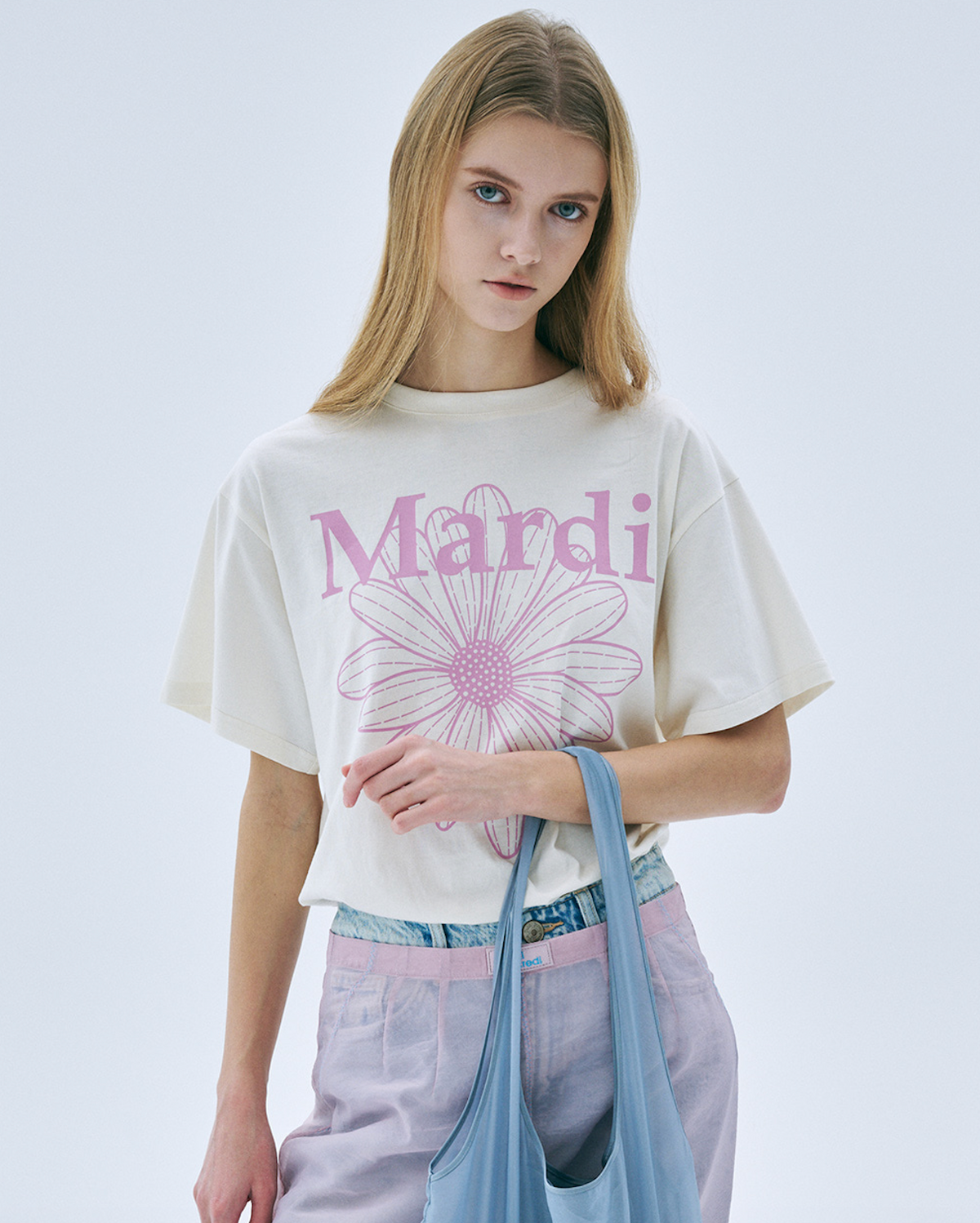 LAVANDA Diner Tシャツ ベージュ rienda | 2WAYロングシャギールーズニットカーデ (カーディガン