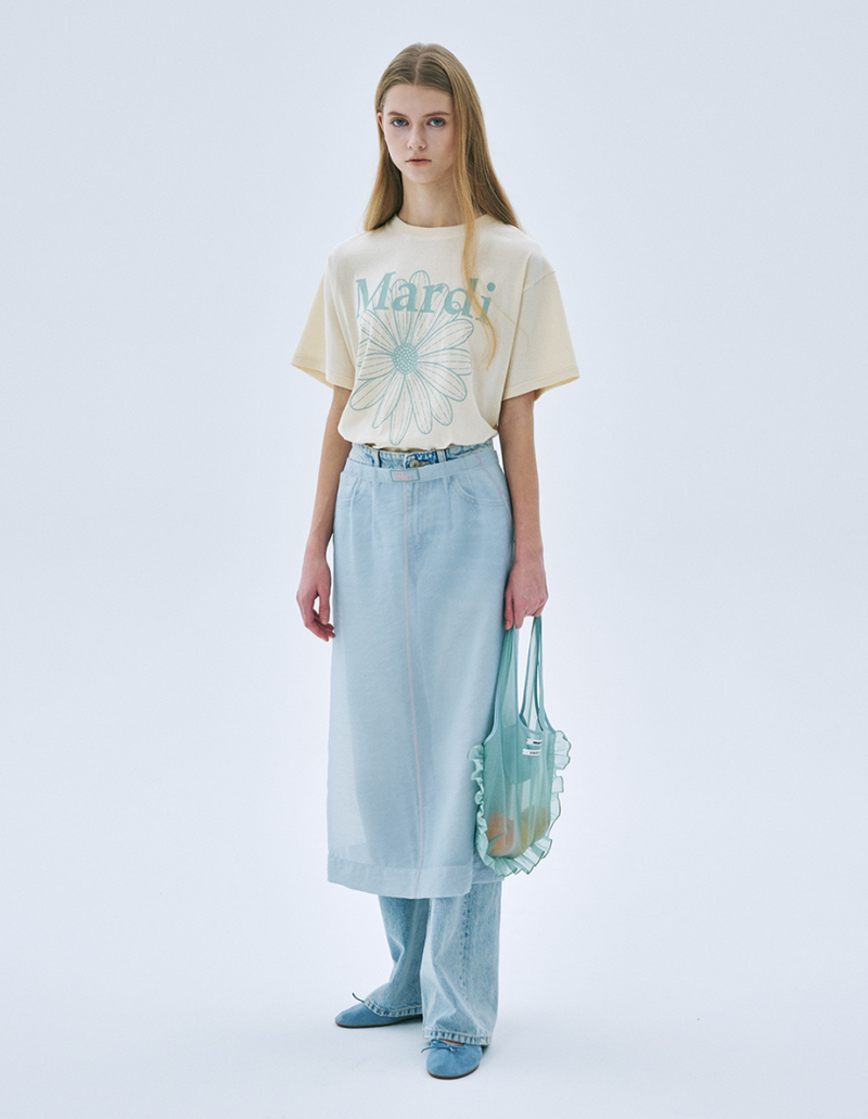 Tshirt Flowermardi Butter Mossgreen