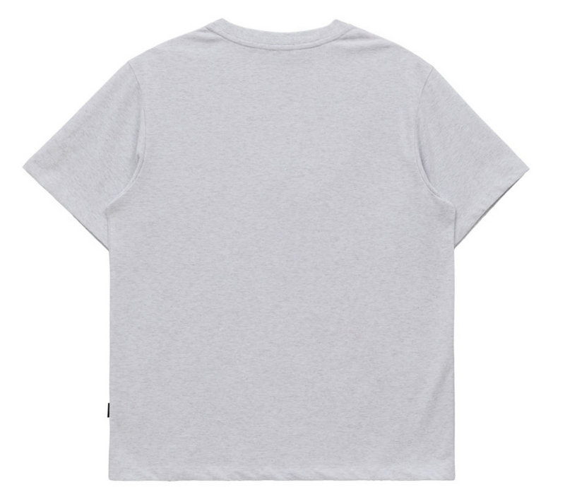 Maltese Crew Line Graphic Half Sleeve T-shirt Melange White