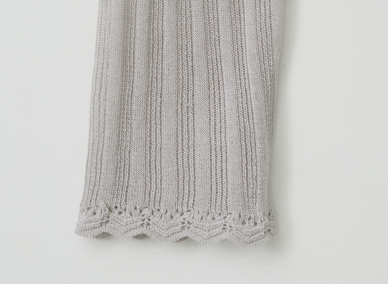 Lace Detail Cardigan Light Grey