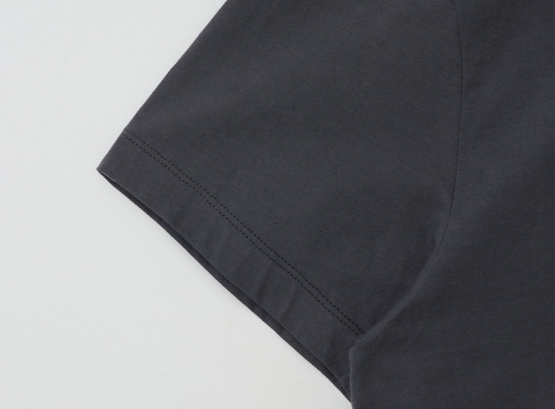 Maison De Rola Embroidery Loose Fit T-shirt Charcoal Grey