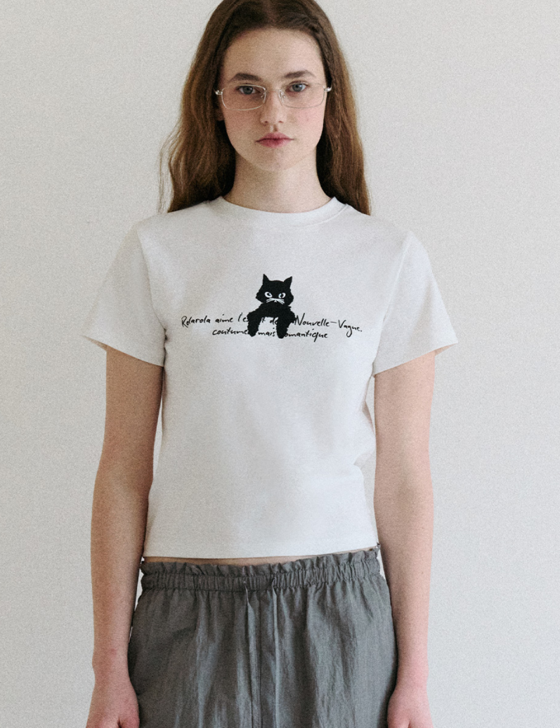 Rola Cat Friends T-shirt White