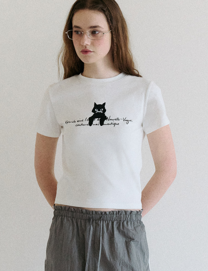 Rola Cat Friends T-shirt White