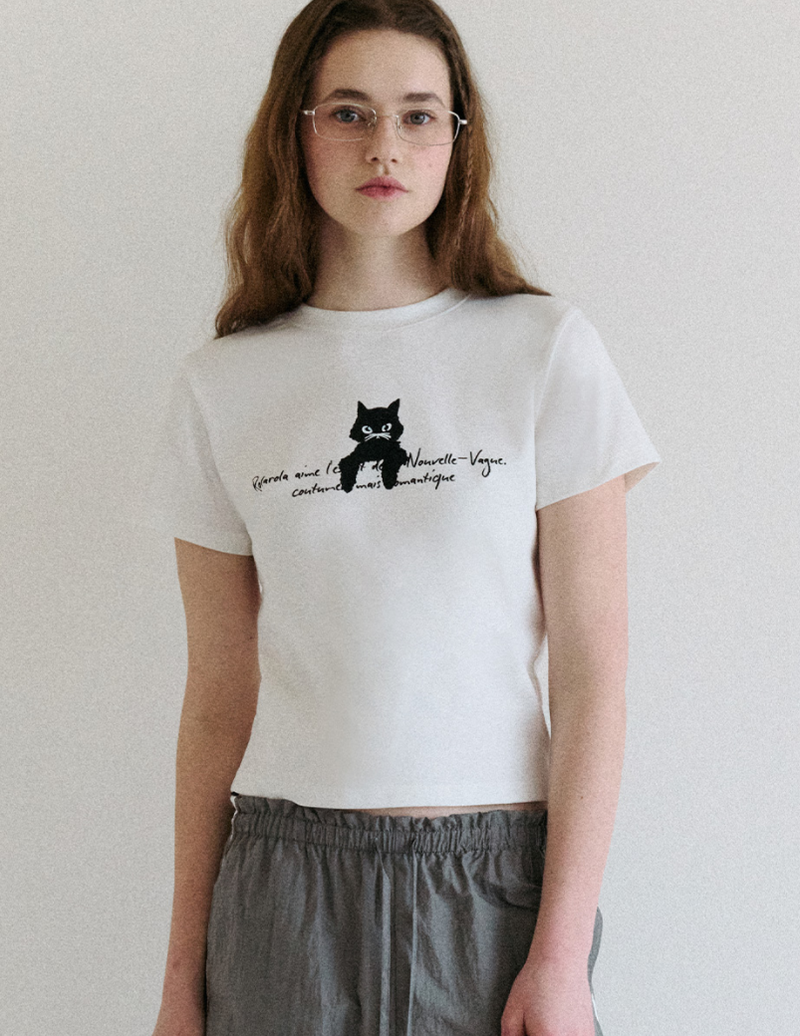 Rola Cat Friends T-shirt White