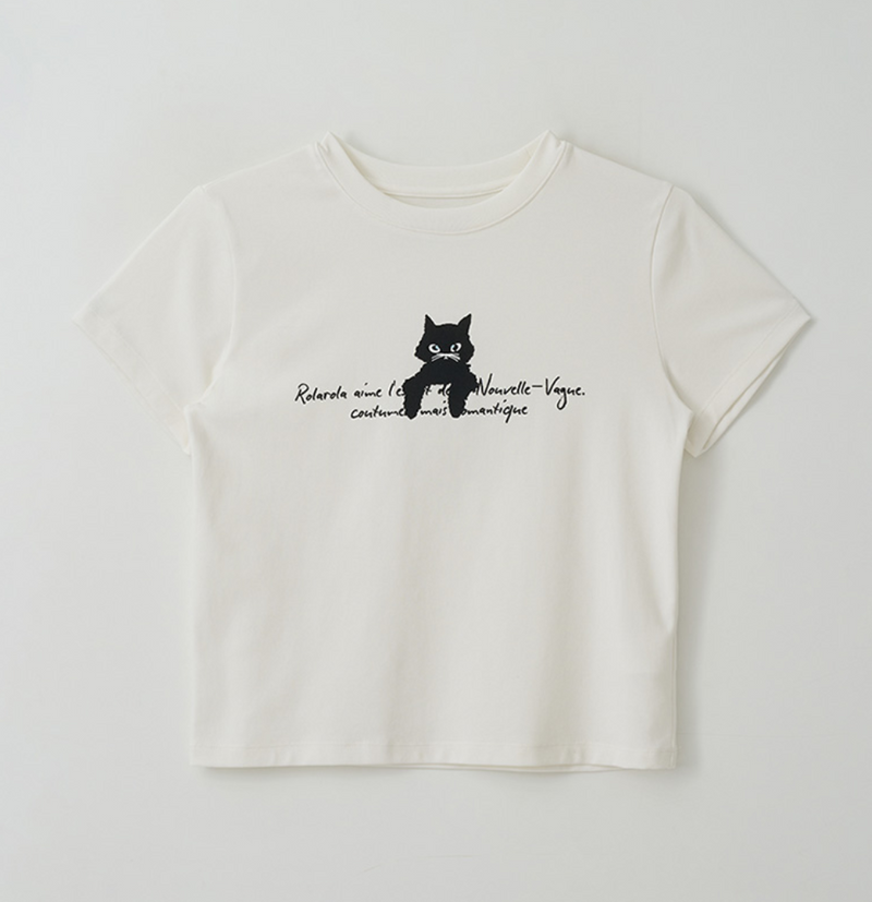Rola Cat Friends T-shirt White