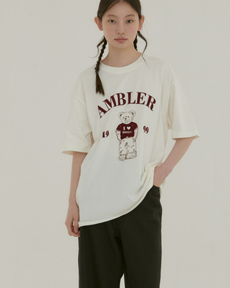 Just Chilling Bear T-shirt Ivory