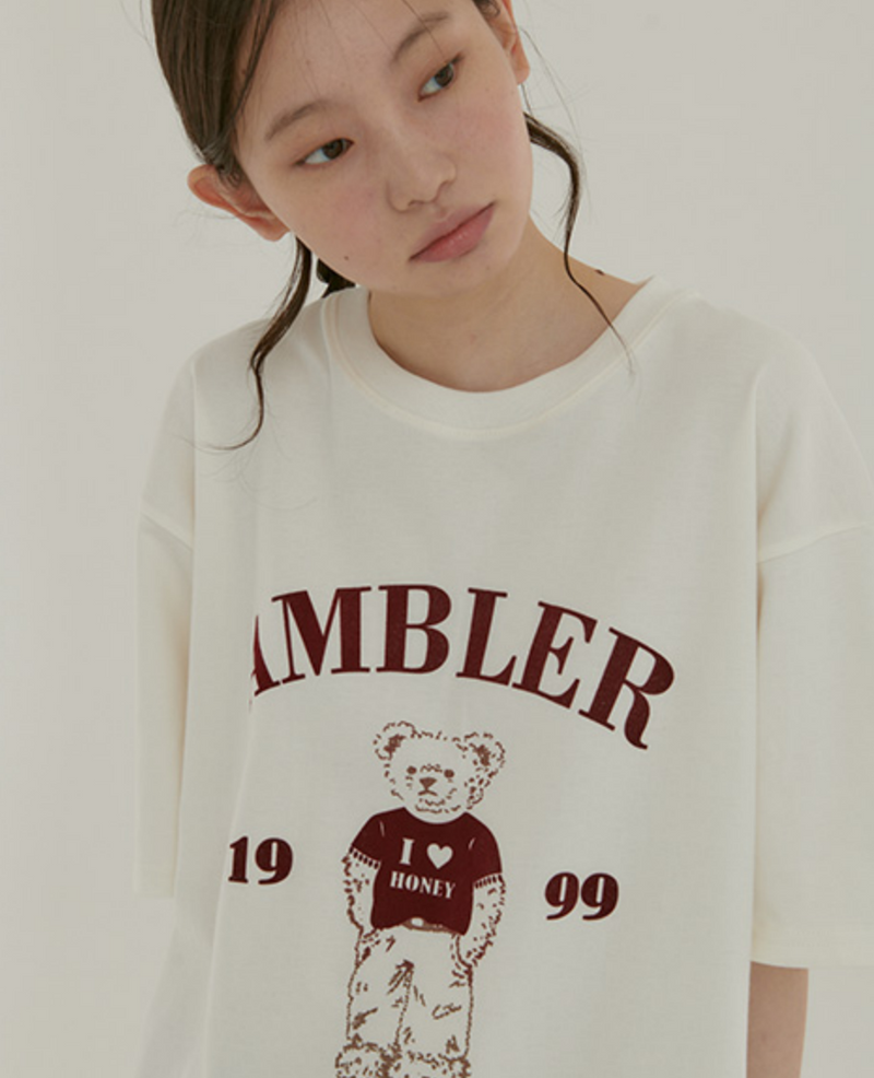 Just Chilling Bear T-shirt Ivory
