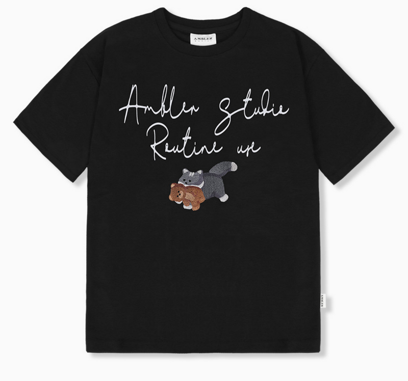 Biting Little Bear T-shirt Black