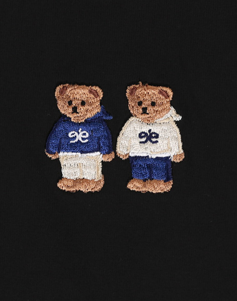 Twinlook Bear T-shirt Black