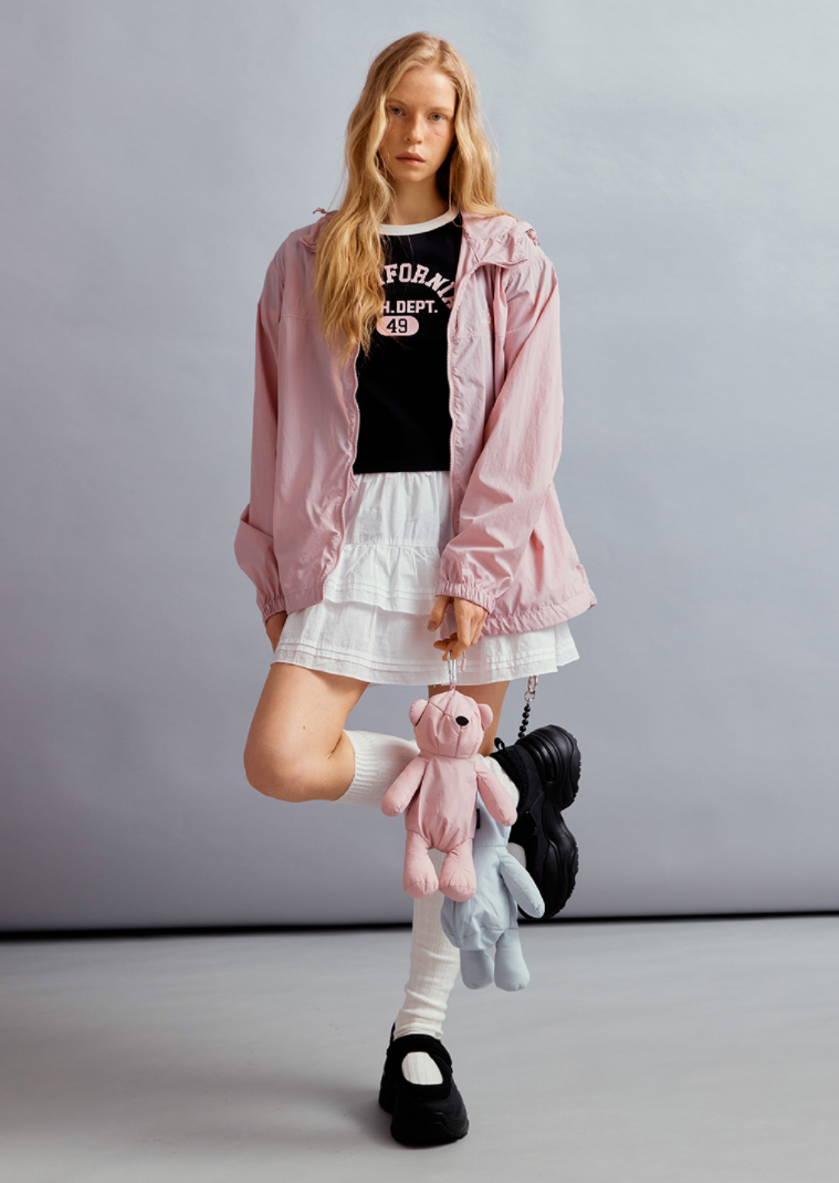 Steve Packable Windbreaker Light Pink