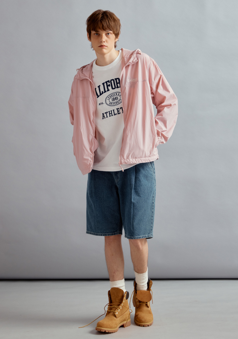Steve Packable Windbreaker Light Pink