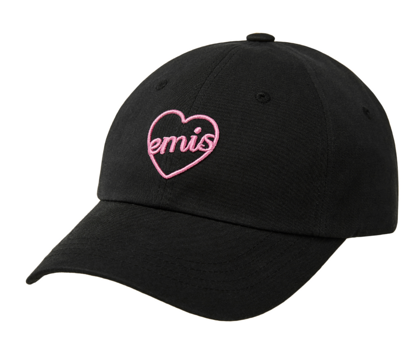 Heart Ball Cap Black Pink
