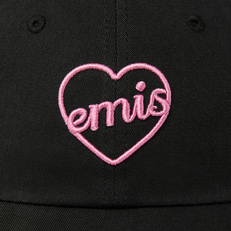 Heart Ball Cap Black Pink