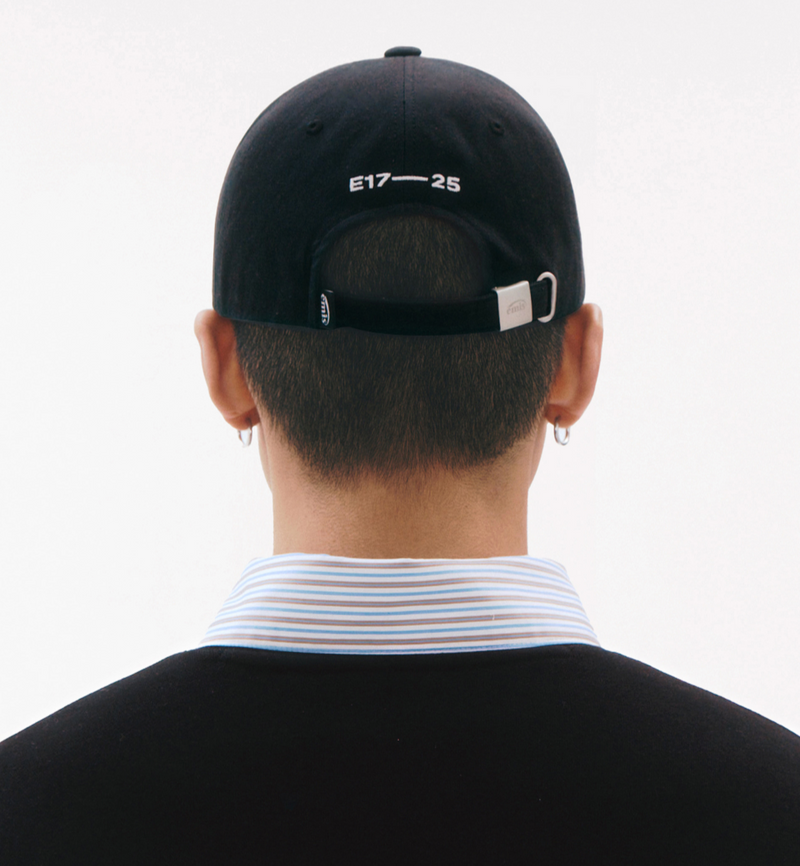 Heart Ball Cap Black White