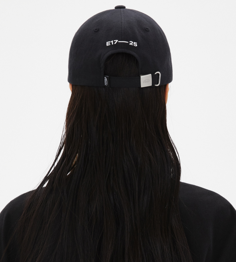 Heart Ball Cap Black White