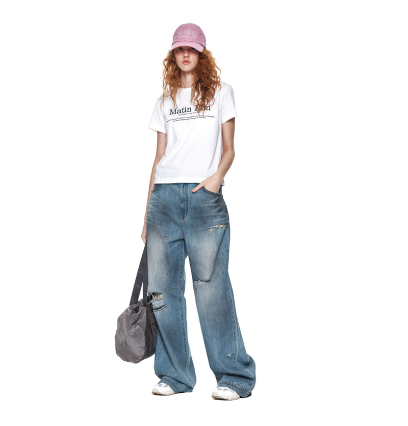 Matin Heritage Crop Top in White