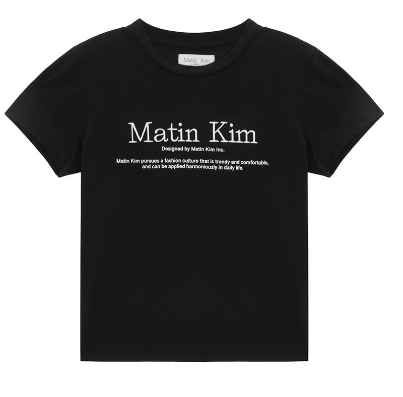 Matin Heritage Crop Top in Black