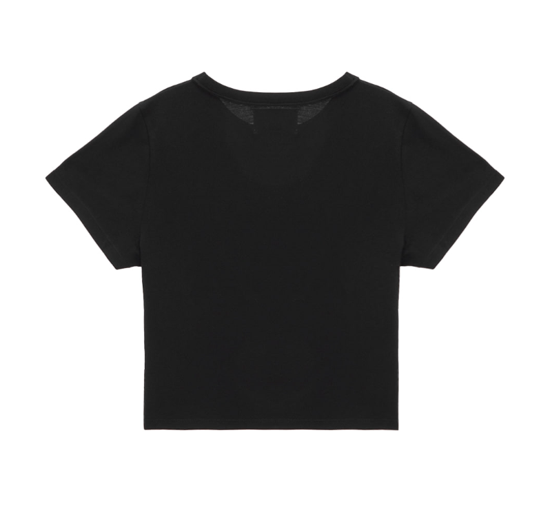 Logo Crop Top in Black