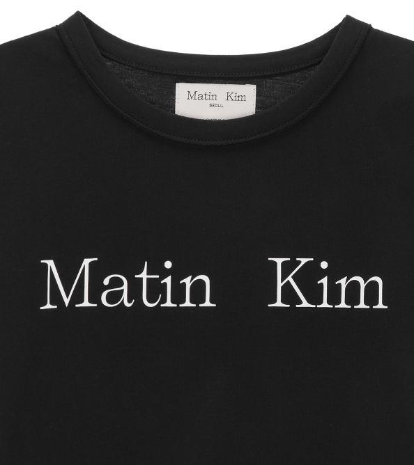 Logo Crop Top in Black