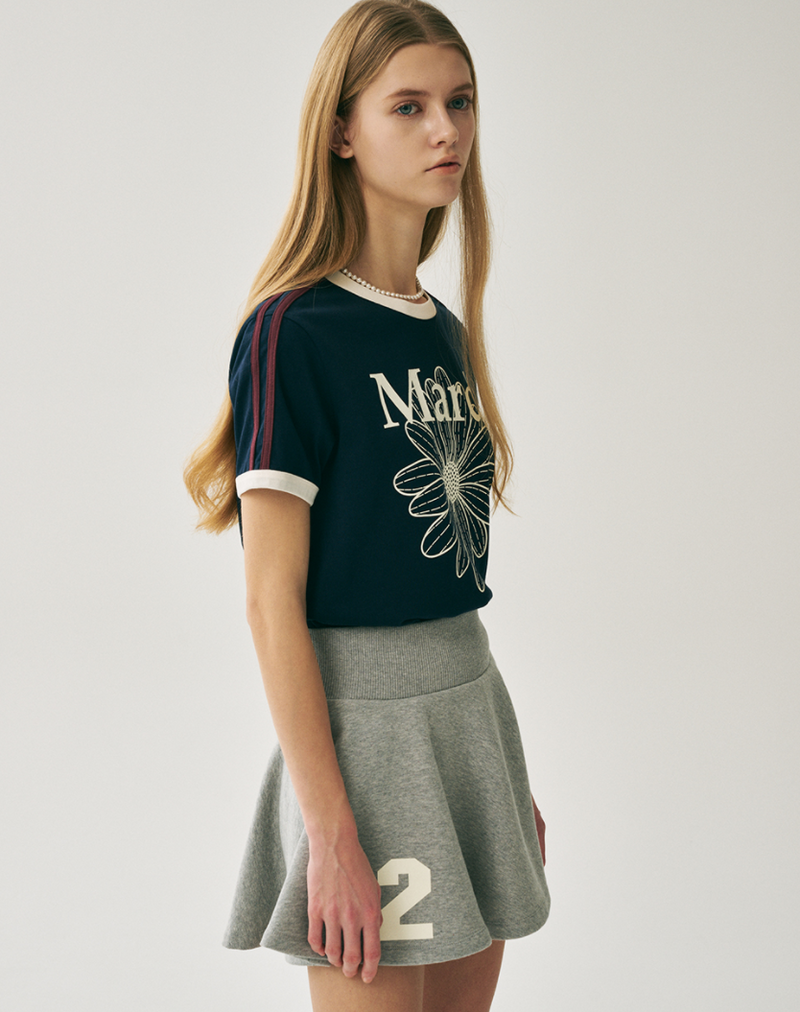 Linger Tshirt Flowermardi Navy Ivory
