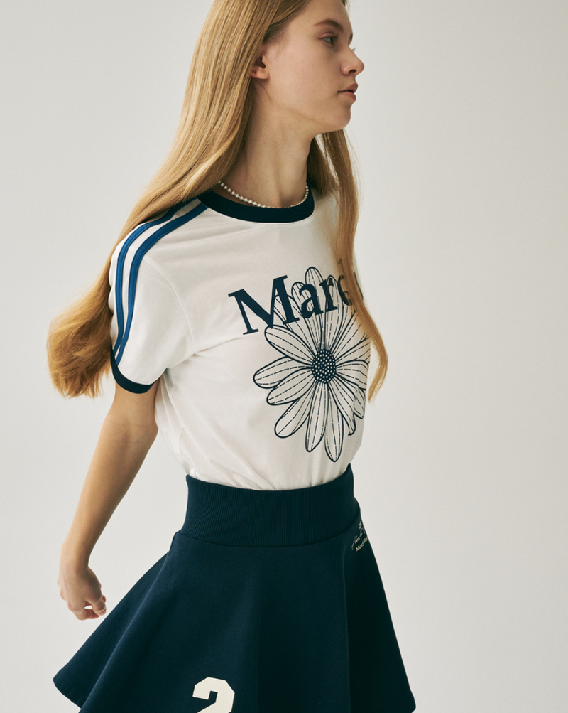 Linger Tshirt Flowermardi Ivory Navy