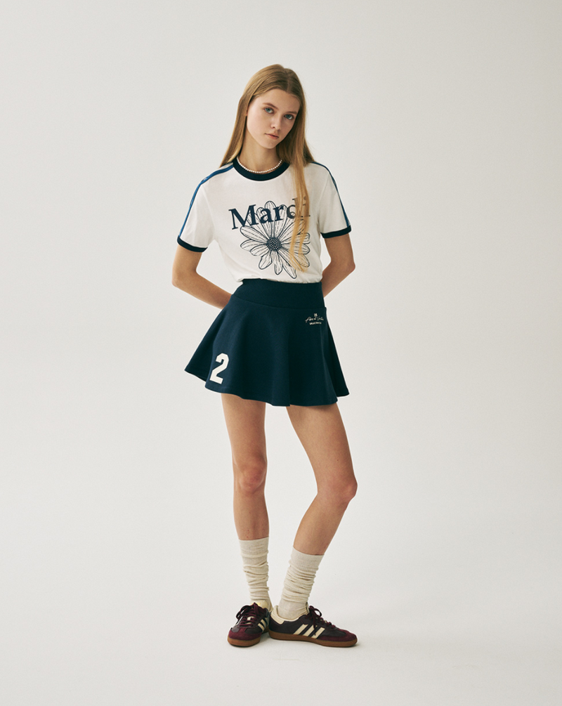 Linger Tshirt Flowermardi Ivory Navy